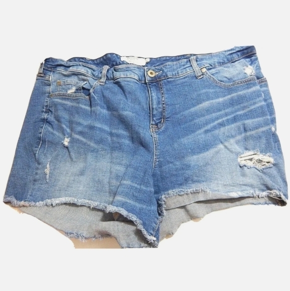 Torrid Cutoff Distressed Jean Shorts - Picture 1 of 3